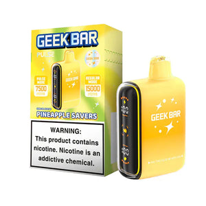 Geek Bar Pulse 15000 Disposables(5 Pack)  Pineapple Savers with packaging