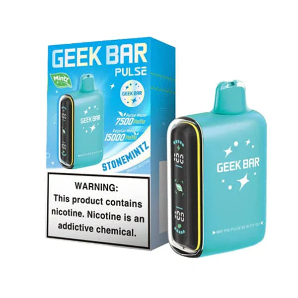 Geek Bar Pulse Disposable | 15000 Puffs | 16mL | 50mg | MOQ 5 | Stone Mintz with Packaging