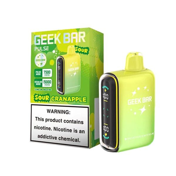 Geek Bar Pulse Disposable | 15000 Puffs | 16mL | 50mg | MOQ 5 | Sour Cranapple with Packaging 