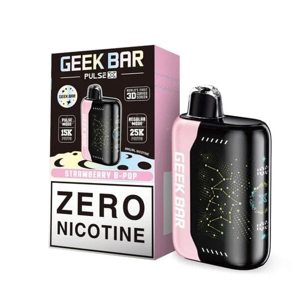 Geek Bar Pulse X ZERO Disposable 25000 Puff 18mL • MOQ 5 | Strawberry B-Pop  with Packaging