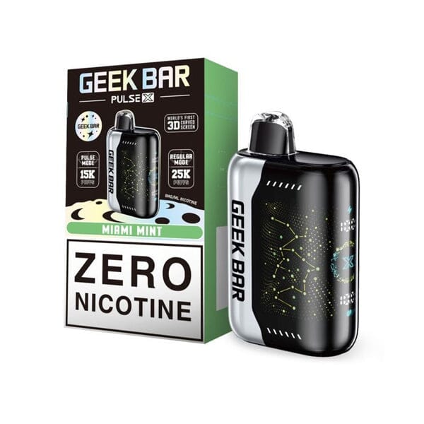 Geek Bar Pulse X ZERO Disposable 25000 Puff 18mL • MOQ 5 | Miami Mint with Packaging