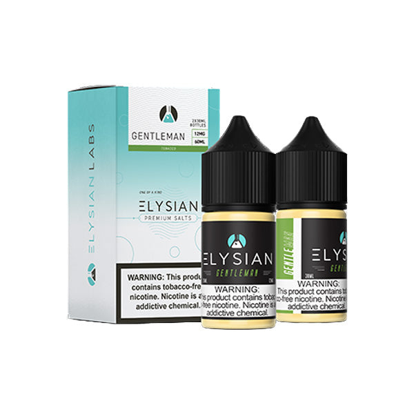 Elysian Salt Series E-Liquid | x2-30mL | (Salt Nic) | 12mg | Gentleman with packaging