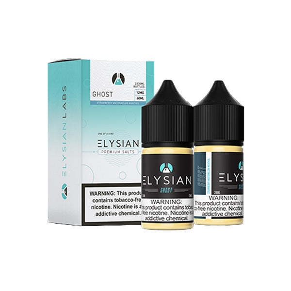 Elysian Salt Series E-Liquid | x2-30mL | (Salt Nic) | 12mg | Ghost with packaging