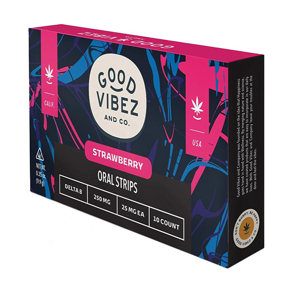 Good Vibez Delta 8 Sublingual Strips | 250mg | 12ct/10-Pack