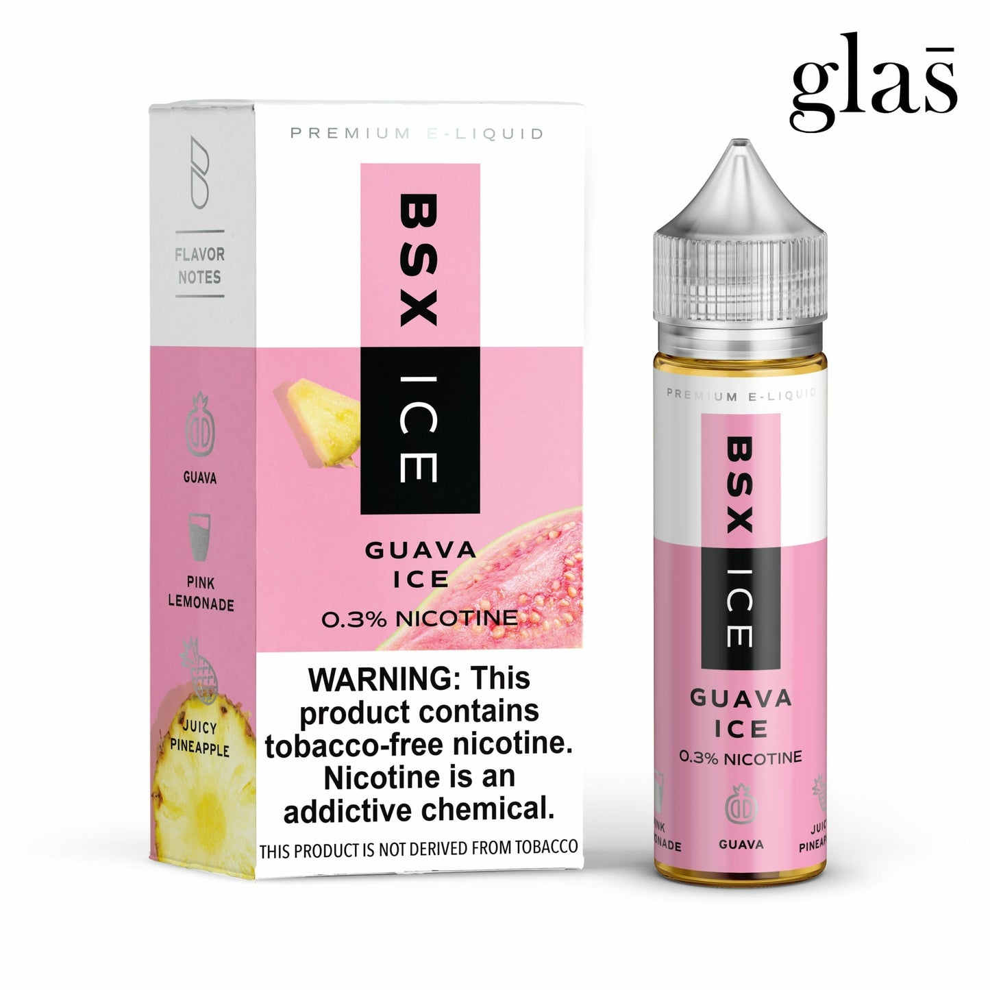 GLAS BSX TFN Series E-Liquid | 0mg | 60mL | (Freebase) | Guava Ice with Packaging