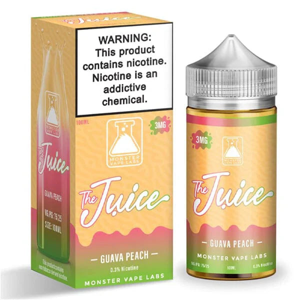 Jam Monster Juice Series E-Liquid | 100mL | 3mg | (Freebase) | Guava Peach with Packaging