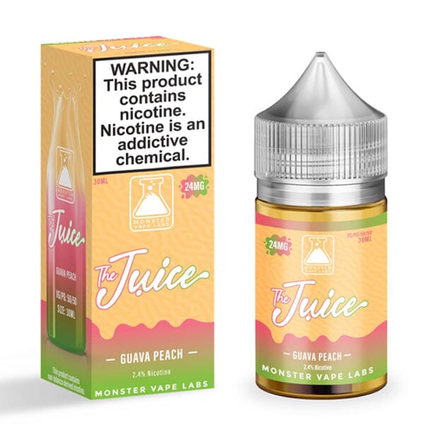 Jam Monster Salt Series E-Liquid | 30mL | 24mg | Guava Peach with packaging