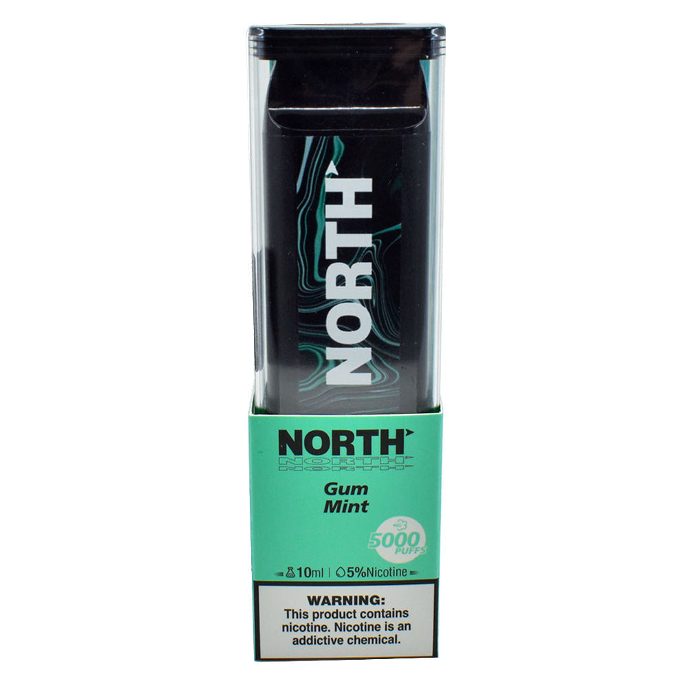 North Disposable | 5000 Puffs | 10mL | 50mg | MOQ 10 | Gum Mint with Packaging