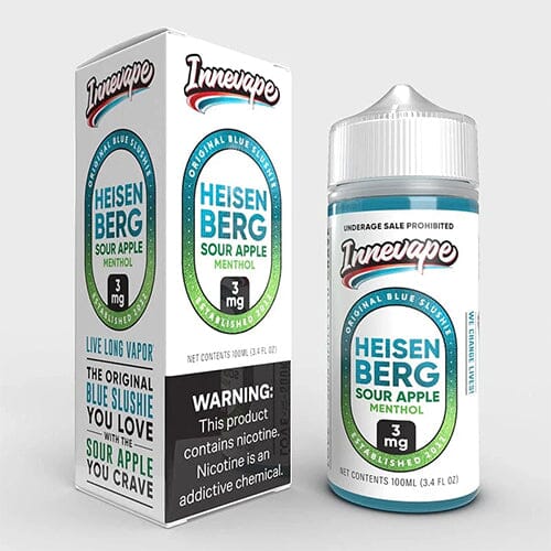 Innevape TFN Series E-Liquid | 100mL | 3mg | (Freebase) | Heisenberg Sour Apple Menthol with Packaging
