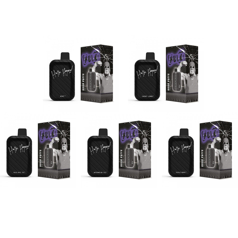 Hulk Hogan Disposables | 8000 Puffs | 18mL | 50mg | MOQ 5 | Hollywood Group Photo with Packaging