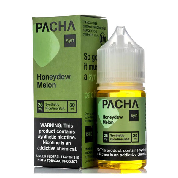 Pachamama TFN Salt Series E-Liquid | 30mL | (Salt Nic) | Honeydew Melon with packaging
