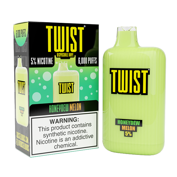 Twist Disposable 6000 | 15mL | 50mg | | MOQ 10 | Honeydew Melon with packaging