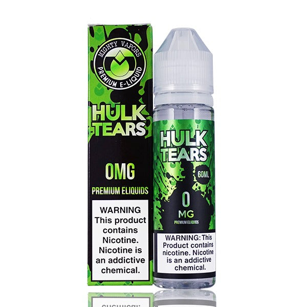 Mighty Vapors Series E-Liquid | 60mL | 0mg | Hulk Tears with packaging