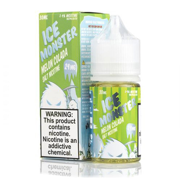 Jam Monster Salt Series E-Liquid | 30mL | 24mg | Ice Monster Melon Colada with packaging