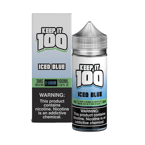 Keep It 100 TFN Series E-Liquid 0mg | 100mL (Freebase) | Iced Blue with Packaging