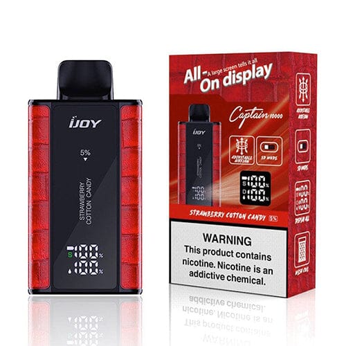 IJoy Bar Captain Disposable | 10000 Puffs | 18mL | MOQ 5 | Strawberry Cotton Candy with Packaging