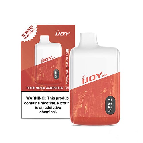IJoy Bar IC8000 Disposable | 8000 Puffs | 18mL | 50mg | MOQ 5 | Peach Mango Watermelon  with Packaging