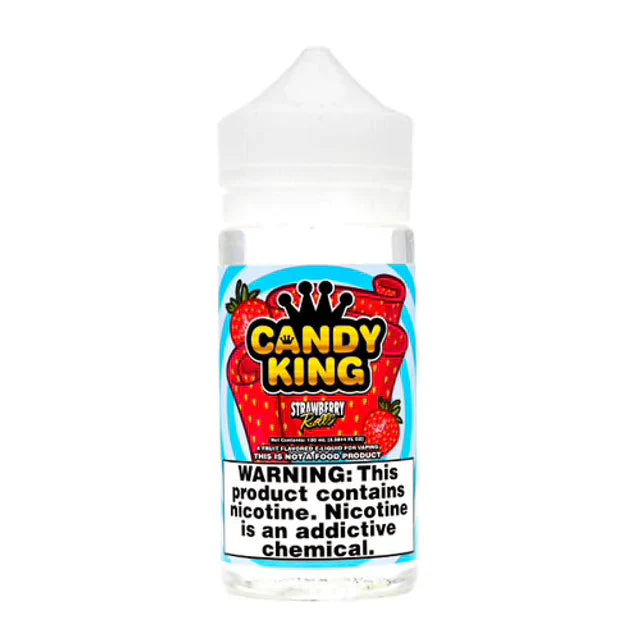 Candy King Series E-Liquid | 100mL |  0mg | Freebase | Strawberry Rolls