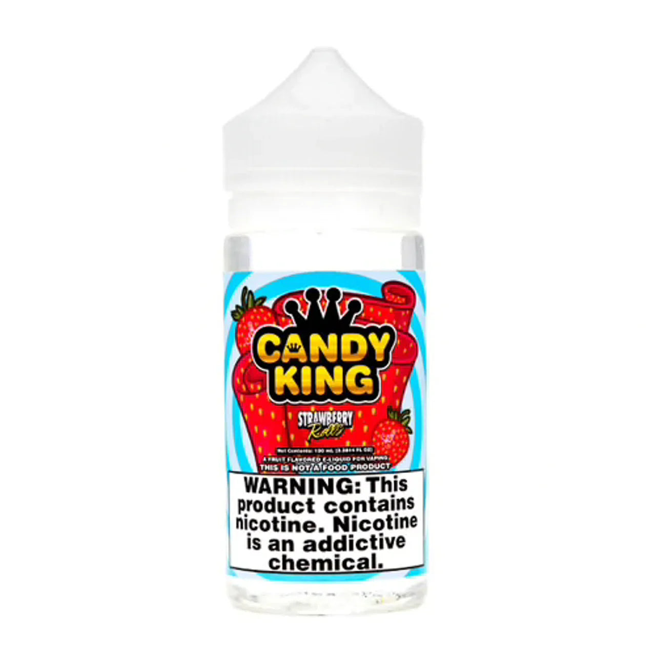 Candy King Series E-Liquid | 100mL | 6mg | Freebase | Strawberry Rolls