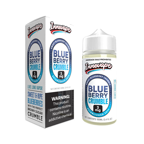 Innevape TFN Series E-Liquid | 100mL | 3mg | (Freebase) | Blueberry Crumble with packaging