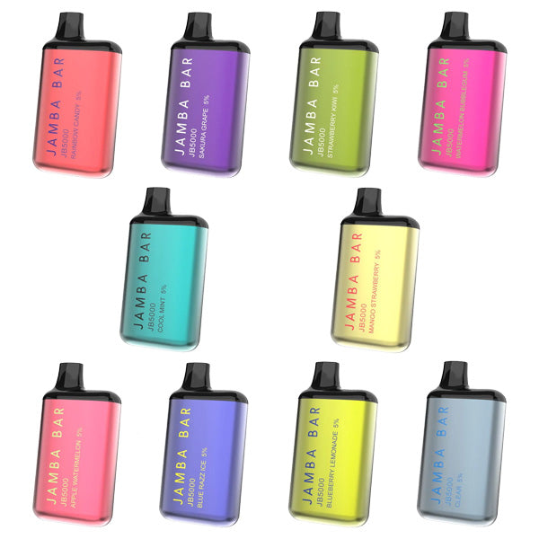 Jamba Bar JB5000 Disposable | 5000 Puffs | 13mL | 50mg | MOQ 10 | Group Photo