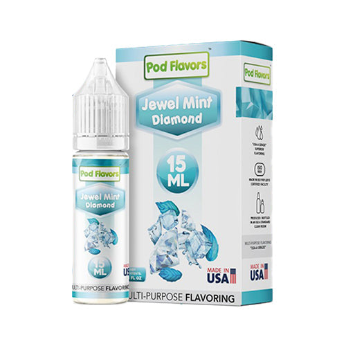 Pod Flavors Multi-Purpose Flavoring 15mL | Jewel Mint Diamond with Packaging