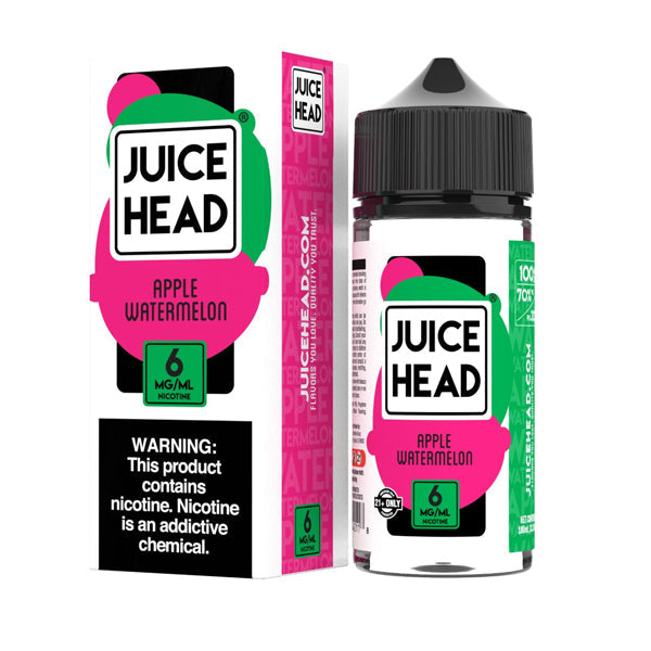 Juice Head Series E-Liquid | 100mL | 6mg | (Freebase) | Apple Watermelon with Packaging