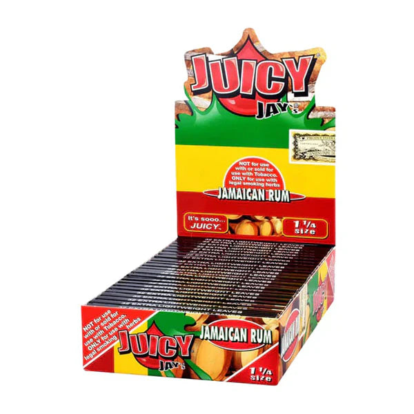 Juicy Jay’s (DSPLY 24pc)(Wraps)(32-Pack) Rolling Papers | Jamaican Rum