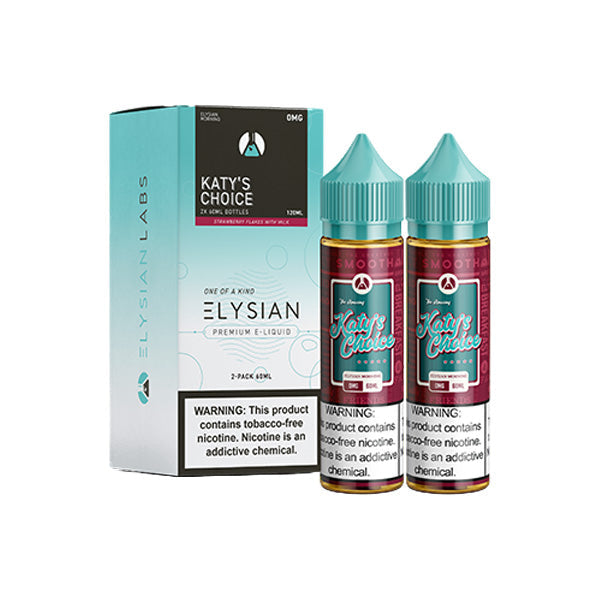 Elysian Series E-Liquid | 120mL | (Freebase) | 0mg | Katy's Choice with packaging