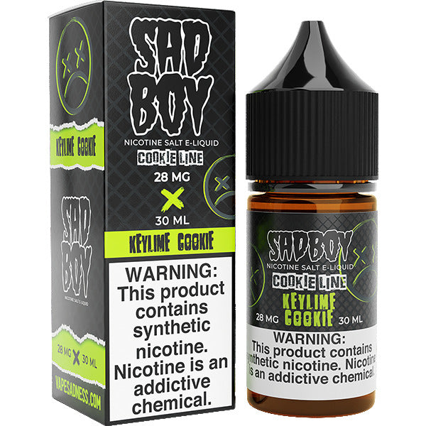 Sadboy Salt Series E-Liquid | 30mL (Salt Nic) | 28mg | Keylime Cookie with packaging