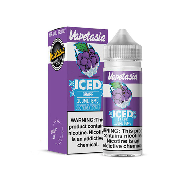 Vapetasia Series E-Liquid (Freebase) | 100mL | 3mg | Iced Graped with packaging