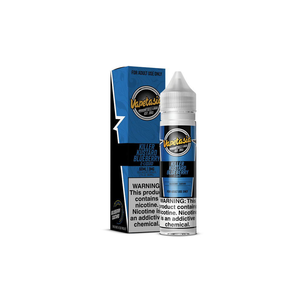 Vapetasia E-Liquid | 60mL | 3mg | Killer Kustard Blueberry with packaging