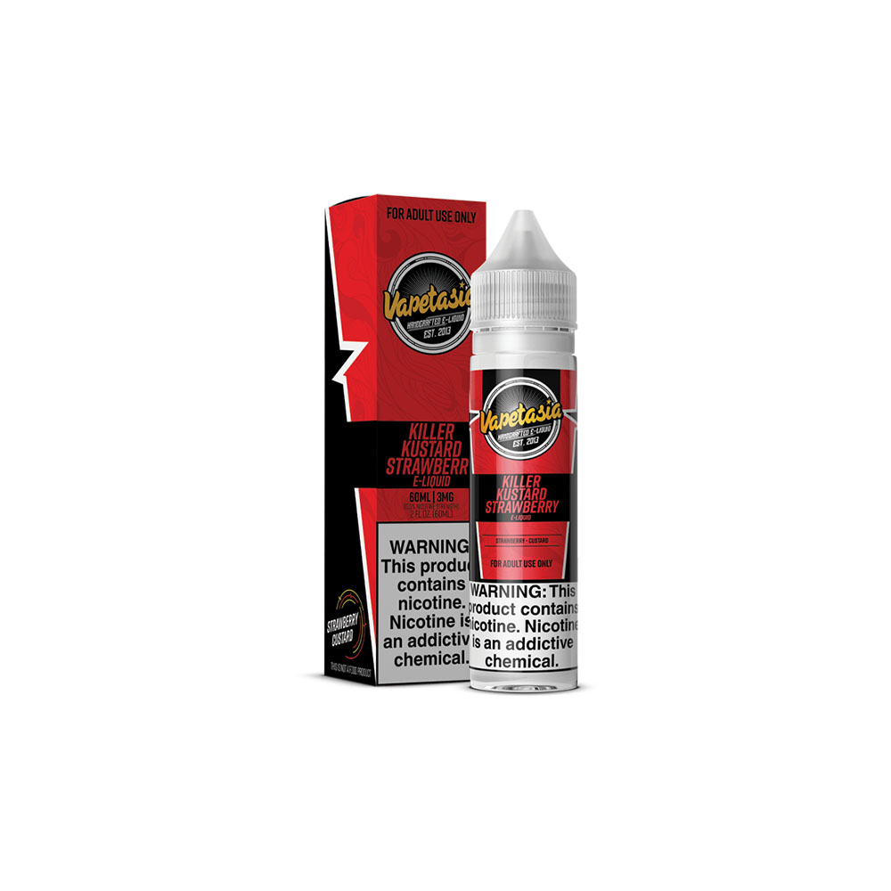Vapetasia E-Liquid | 60mL | 3mg | Killer Kustard Strawberry with packaging