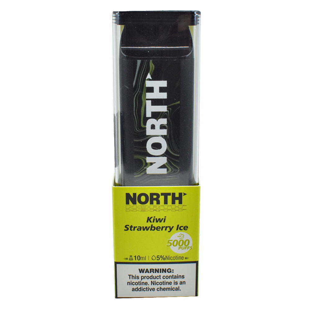 North Disposable | 5000 Puffs | 10mL | 50mg | MOQ 10 | Kiwi Strawberry Ice with Packaging