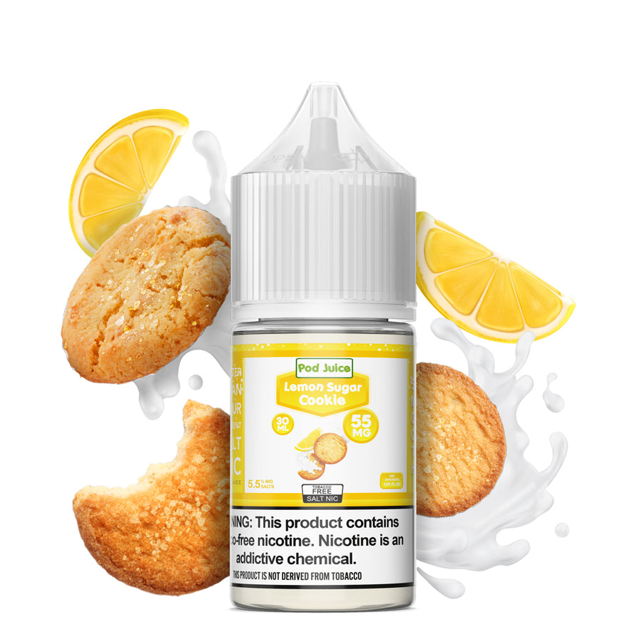 Pod Juice | TFN Salt Series E-Liquid | 30mL | 55mg | Lemon Sugar Cookie bottle