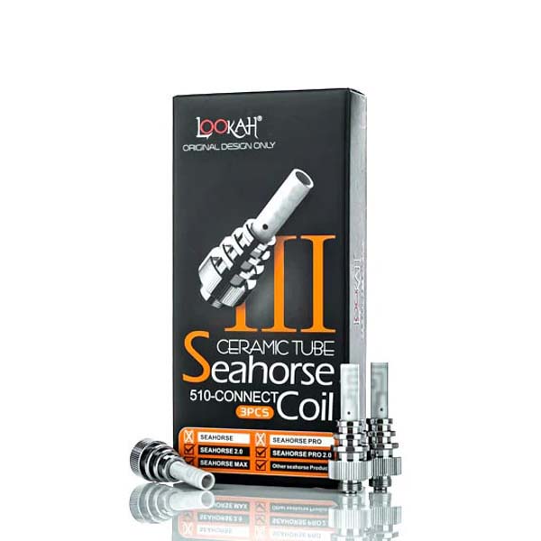 Lookah Seahorse 510 Thread Ceramic (Coils)(5-Pack) III with Packaging