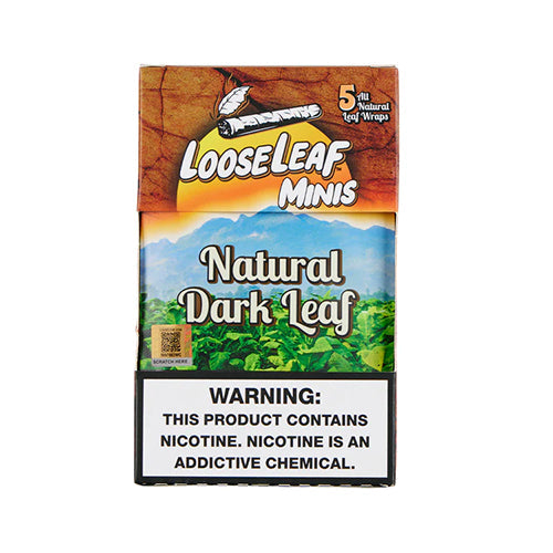 Loose Leaf Wraps Mini’s 5-Wrap Pouch (8pc Display) - Natural with Packaging