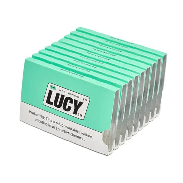 Lucy Nicotine Gum 10-Piece Blister Pack MOQ 10 | Mint with Packaging