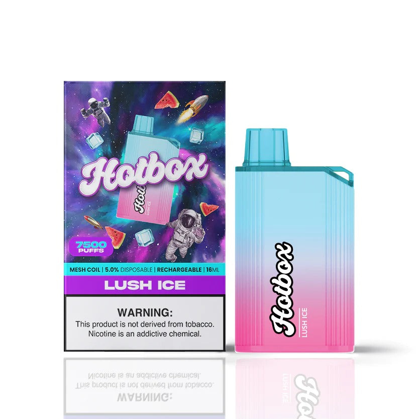 Puff HotBox Disposable | 7500 puffs | 16mL | MOQ 10pc | Lush Ice with Packaging
