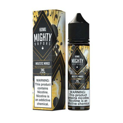 Mighty Vapors Series E-Liquid | 60mL | 3mg | Majestic Mango with packaging