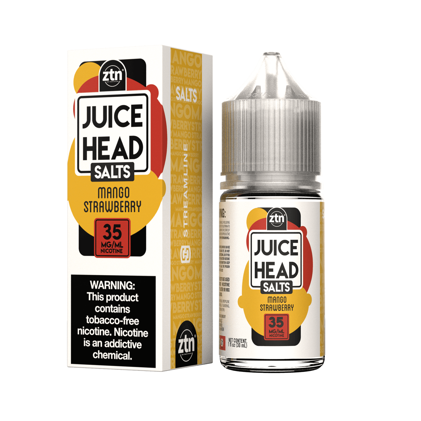 Juice Head Salt Series E-Liquid | 30mL | 35mg | Salt Nic | Mango Strawberry with packaging