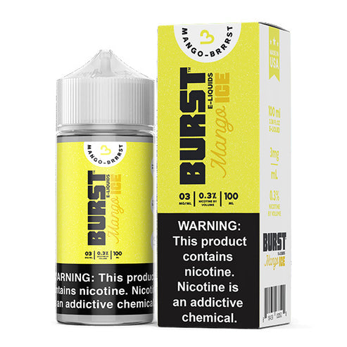 Burst Series E-Liquid | 100mL | 3mg | Freebase | Mango Ice with packaging