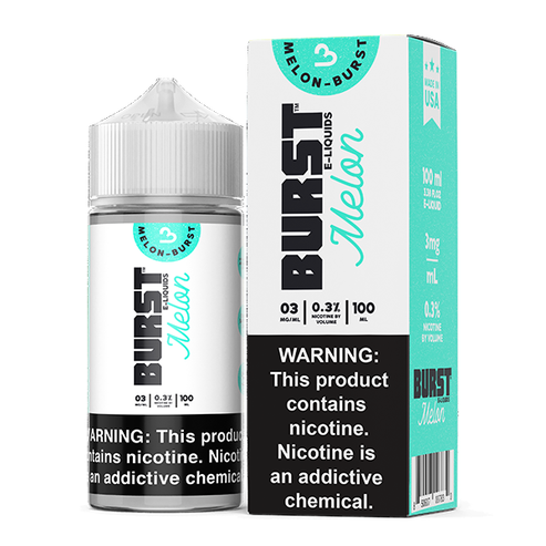 Burst Series E-Liquid | 100mL | 3mg | Freebase | Melon with packaging