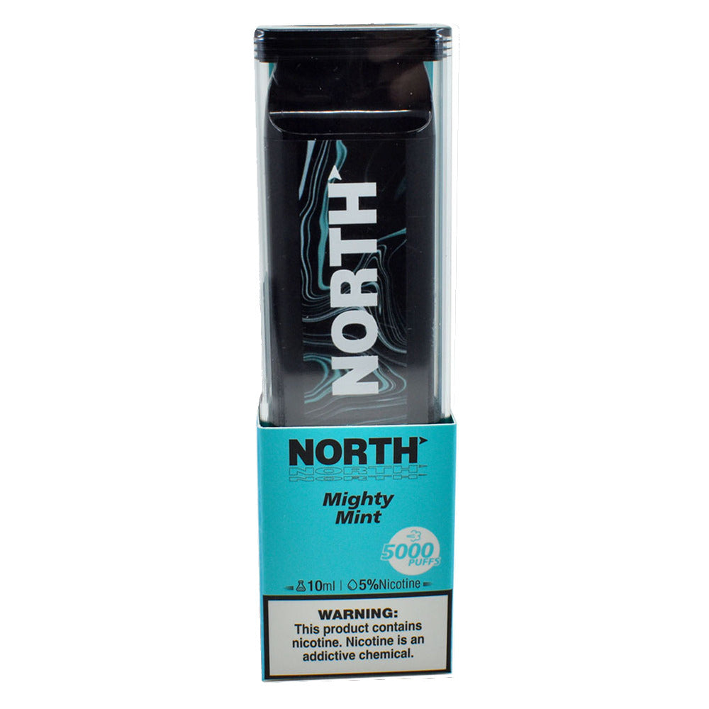 North Disposable | 5000 Puffs | 10mL | 50mg | MOQ 10 | Mighty Mint with Packaging