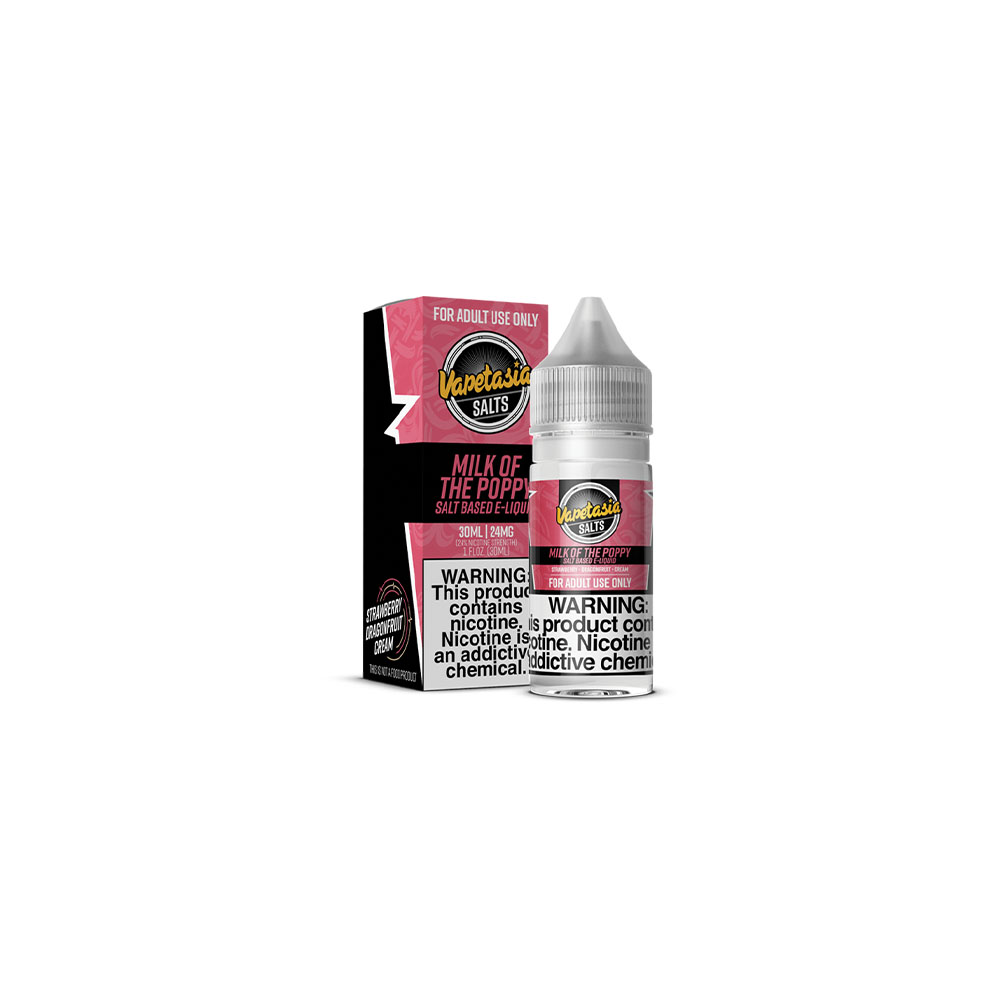 Vapetasia Salt Series E-Liquid | 30mL | 24mg | Milk of the Poppy with Packaging