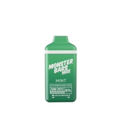 Monster Bars Max Disposable 6000 Puffs 12mL 50mg | MOQ 10 | Mint