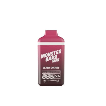Monster Bars Max Disposable 6000 Puffs 12mL 50mg | MOQ 10 | Black Cherry