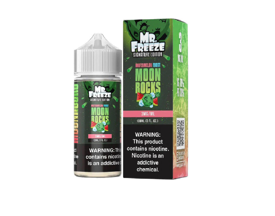 Mr. Freeze TFN Series E-Liquid | 100mL | 3mg | Freebase | Watermelon Frost Moon Rocks with packaging