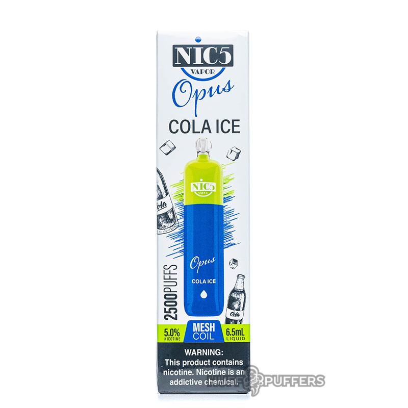 Nic5 Disposable 2500 Puffs 6.5mL 50mg | MOQ 10 | Cola Ice with Packaging
