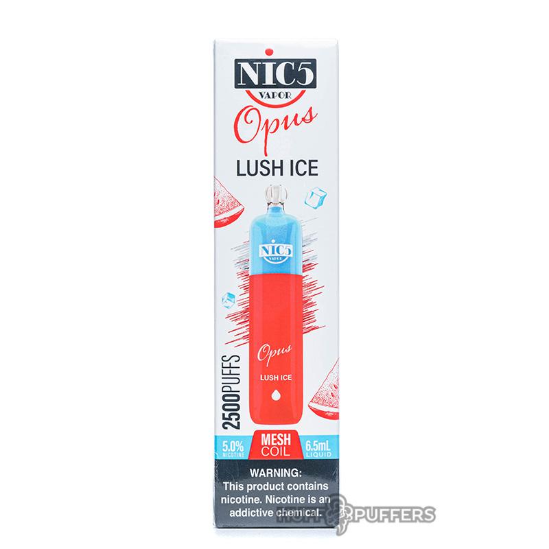Nic5 Disposable 2500 Puffs 6.5mL 50mg | MOQ 10 | Lush Ice with Packaging